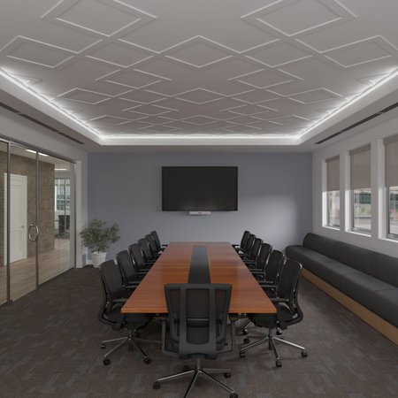 Ekena Millwork 638W x 638H x 38T Large Fowler Decorative Fretwork Ceiling Panels in Architectural Grade PVC CELP60X6001FLR